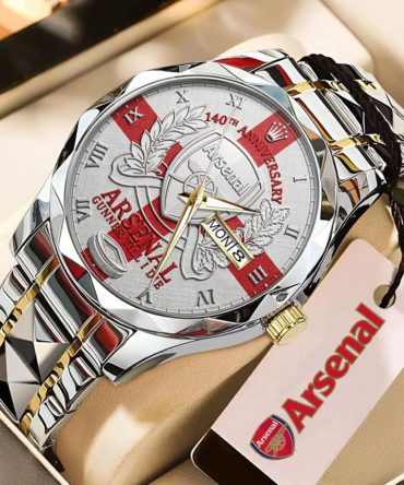 Arsenal Fc 140Th Anniversary X Rolex Black Stainless Steel Watch