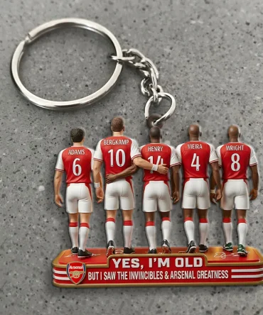 Arsenal Fc Custom Shape 2-Sided Keychain