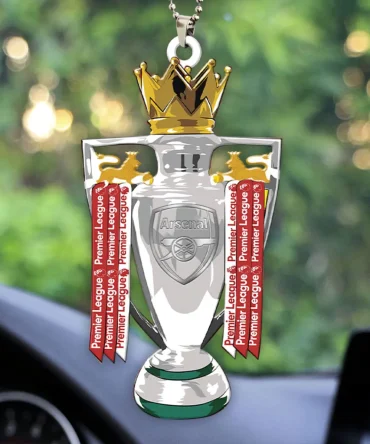 Arsenal Fc Premier League Champions 25/26 Custom Shape Acrylic Car Ornament