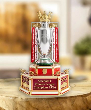 Arsenal Fc Premier League Champions 25/26 Custom Shape Acrylic Plaque