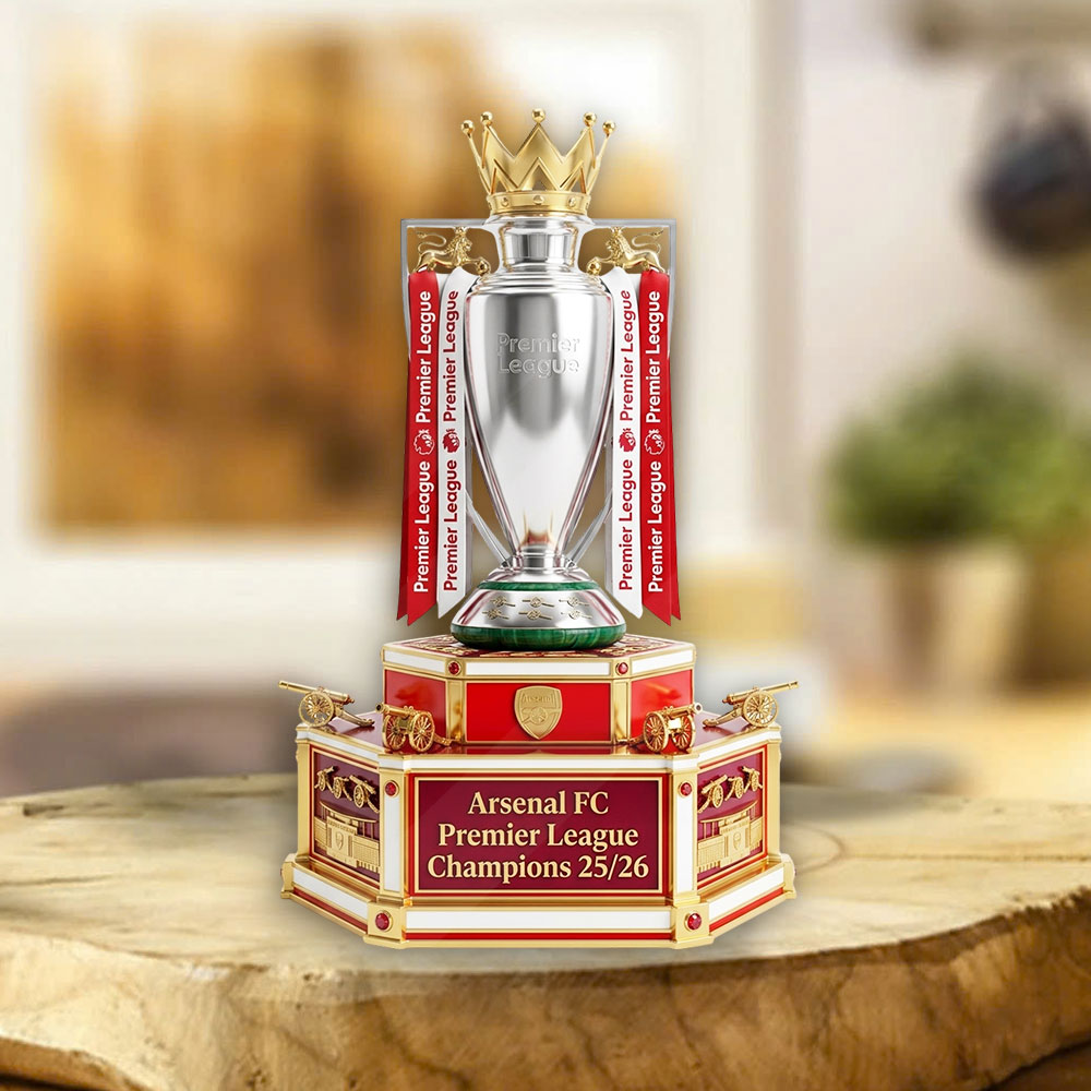 Arsenal Fc Premier League Champions 25/26 Custom Shape Acrylic Plaque