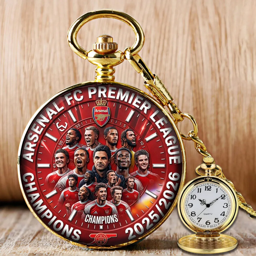 Arsenal Fc Premier League Champions 25/26 Pocket Watch