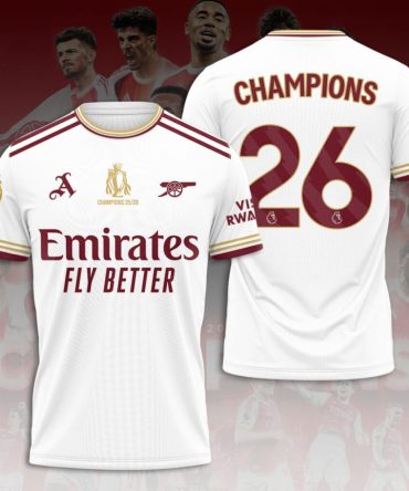 Arsenal Fc Premier League Champions 25/26 3D Apparel