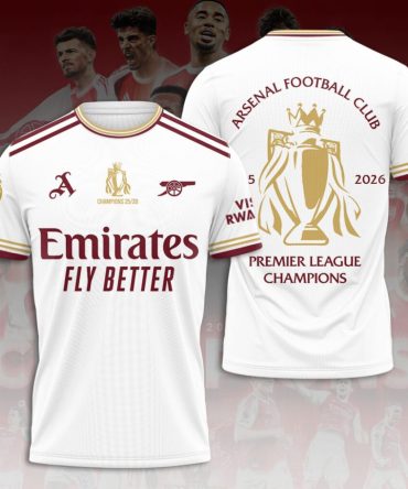 Arsenal Fc Premier League Champions 25/26 3D Apparel