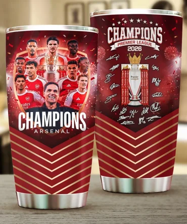 Arsenal Fc Premier League Champions 25/26 Tumbler Cup