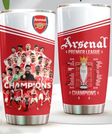 Arsenal Fc Premier League Champions 25/26 Tumbler Cup