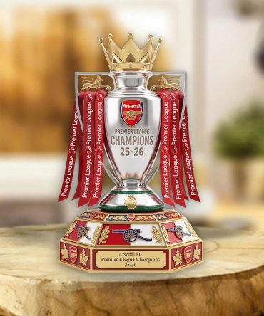 Arsenal Fc Premier League Champions 25/26 Custom Shape Acrylic Plaque