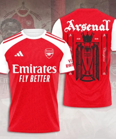 Arsenal Fc Premier League Champions 25/26 3D Apparel