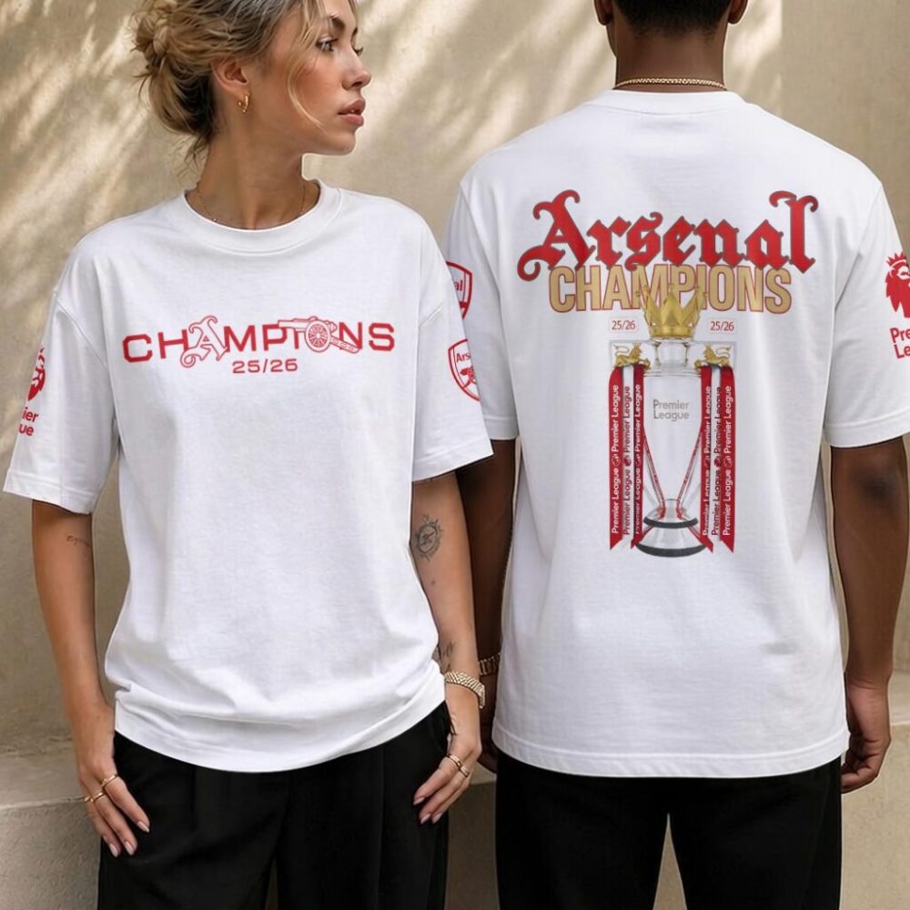 Arsenal Fc Premier League Champions 25/26 3D Shirt Hoodie Apparel