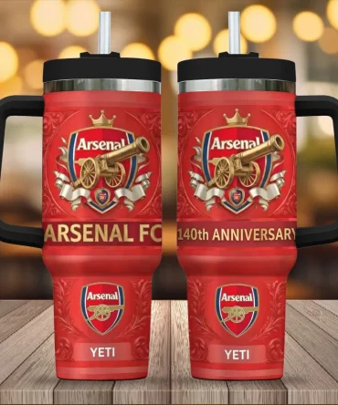 Arsenal Fc 140Th Anniversary 40Oz Stanley Tumbler