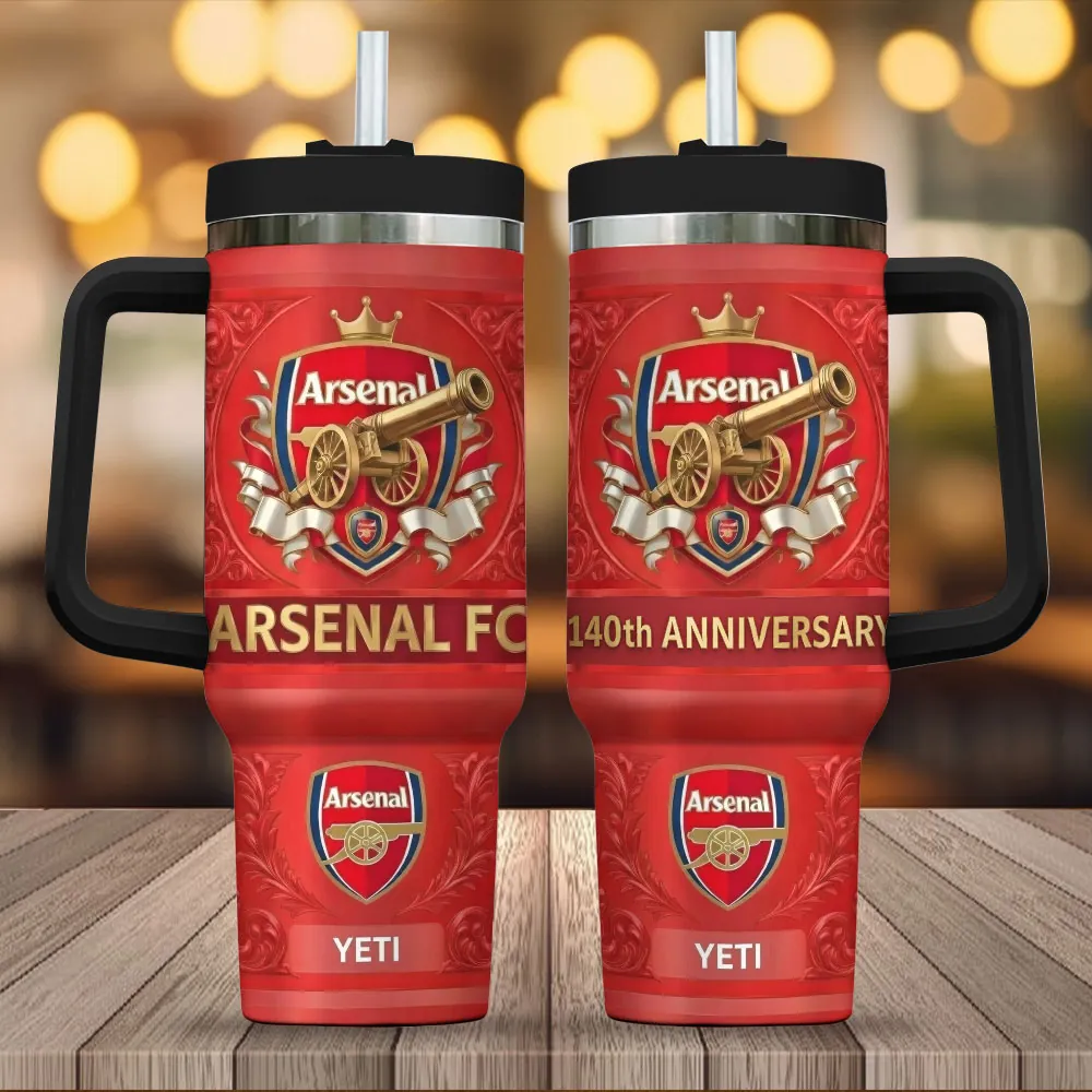 Arsenal Fc 140Th Anniversary 40Oz Stanley Tumbler
