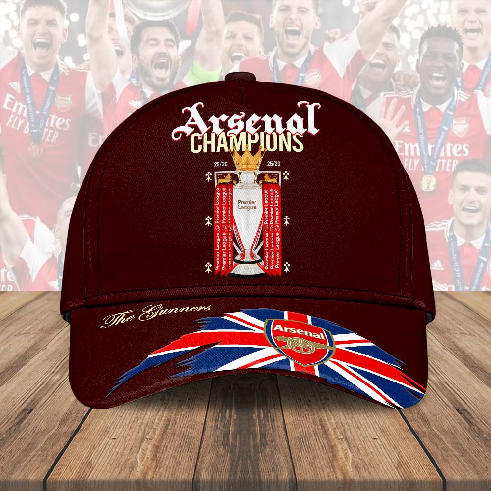 Arsenal Fc Premier League Champions 25/26 Classic Cap