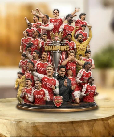 Arsenal Fc Premier League Champions 25/26 Custom Shape Acrylic Plaque