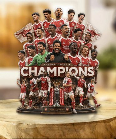 Arsenal Fc Premier League Champions 25/26 Custom Shape Acrylic Plaque