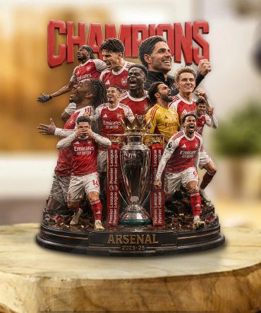 Arsenal Fc Premier League Champions 25/26 Custom Shape Acrylic Plaque
