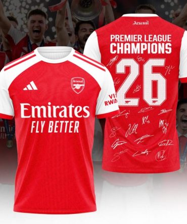 Arsenal Fc Premier League Champions 25/26 3D Apparel