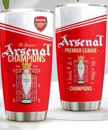 Arsenal Fc Premier League Champions 25/26 Tumbler Cup