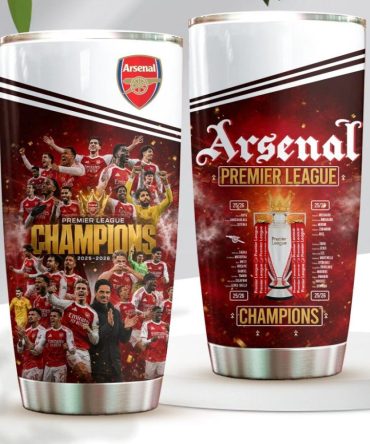 Arsenal Fc Premier League Champions 25/26 Tumbler Cup