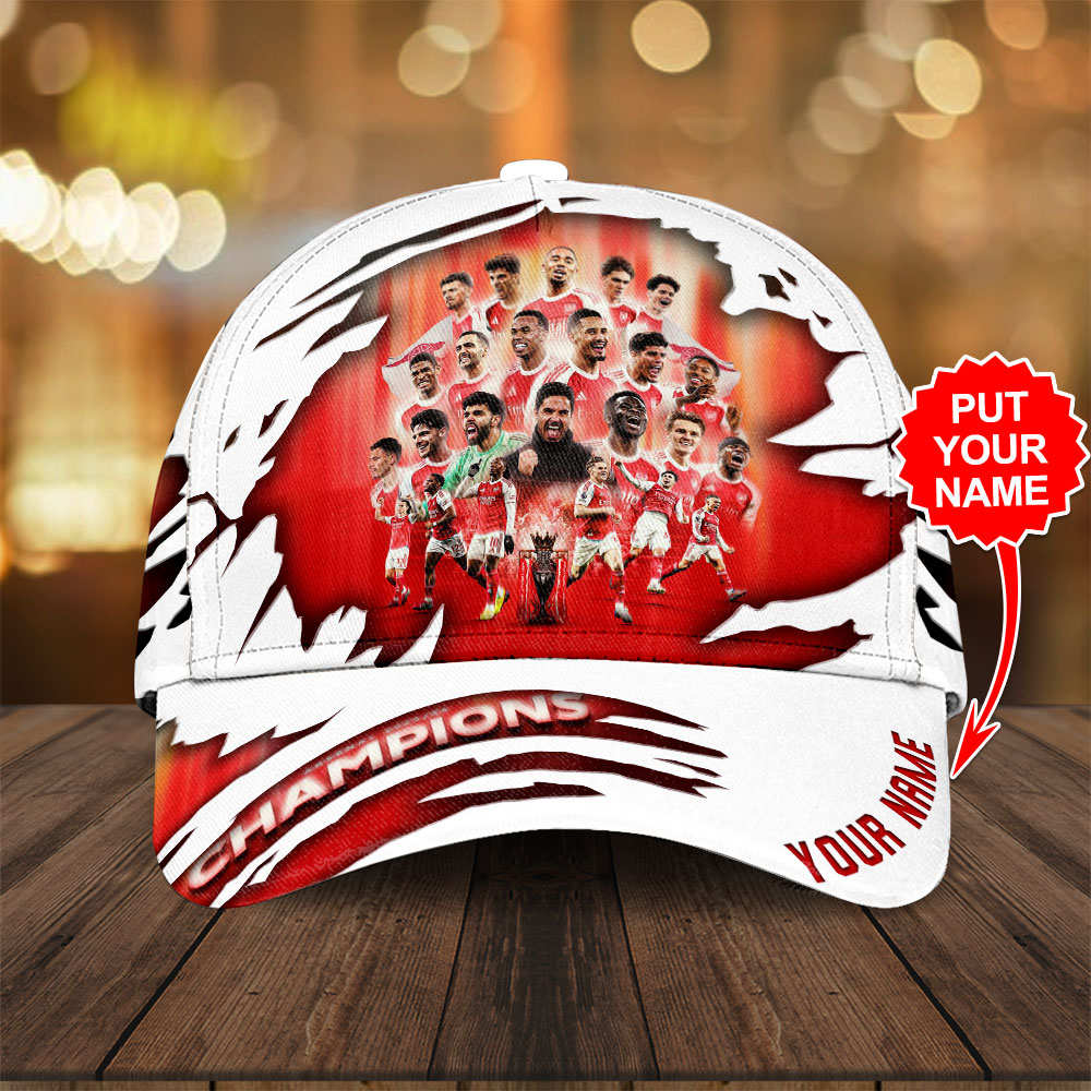 Personalized Arsenal Fc Premier League Champions 25/26 Classic Cap