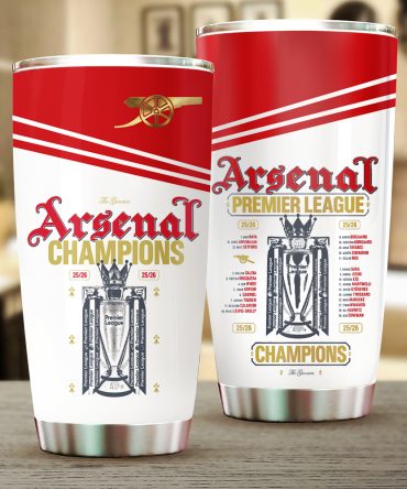 Arsenal Fc Premier League Champions 25/26 Tumbler Cup