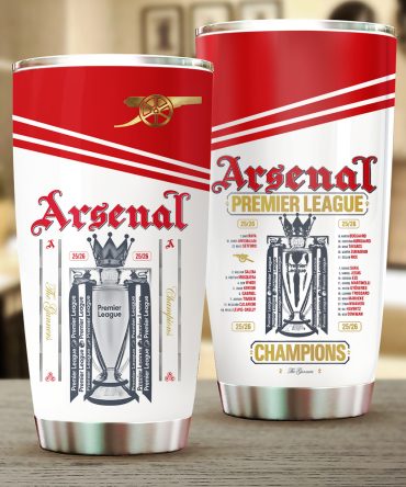 Arsenal Fc Premier League Champions 25/26 Tumbler Cup