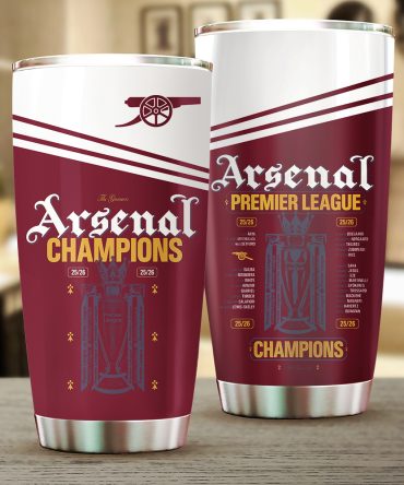Arsenal Fc Premier League Champions 25/26 Tumbler Cup