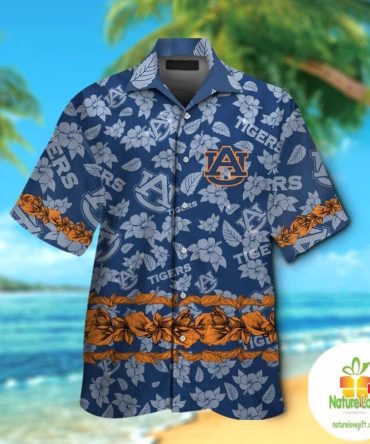 Auburn Tigers Hawaiian Shirt Aloha Button Up Short Sleeve Hws