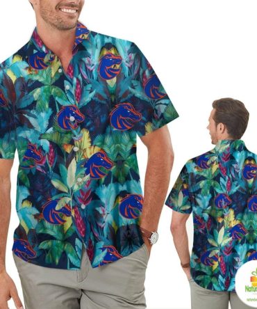 Boise State Broncos Floral Hawaiian Shirt For Men And Women