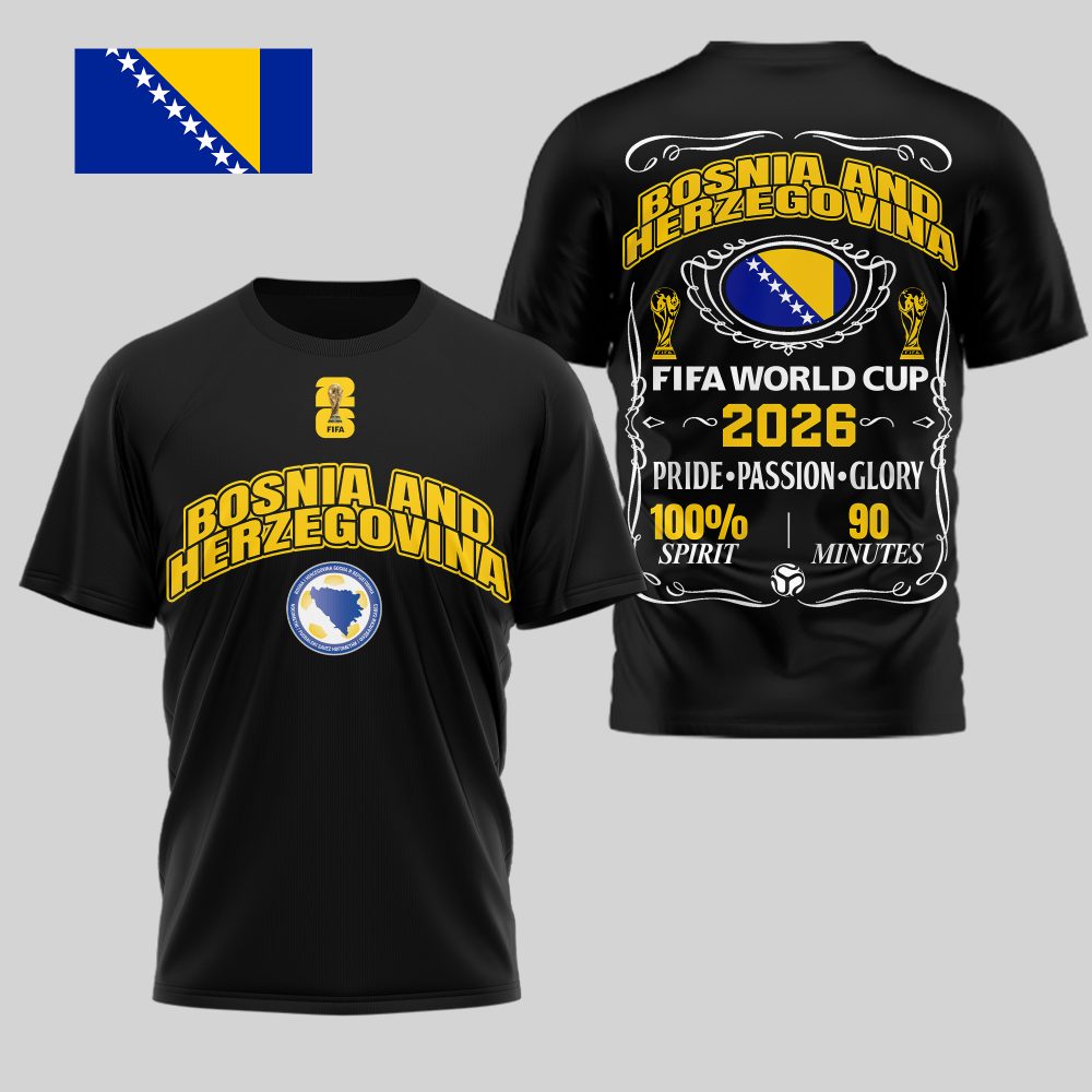 Bosnia And Herzegovina , Premium Wc26 Pride Passion Glory 3D Shirt