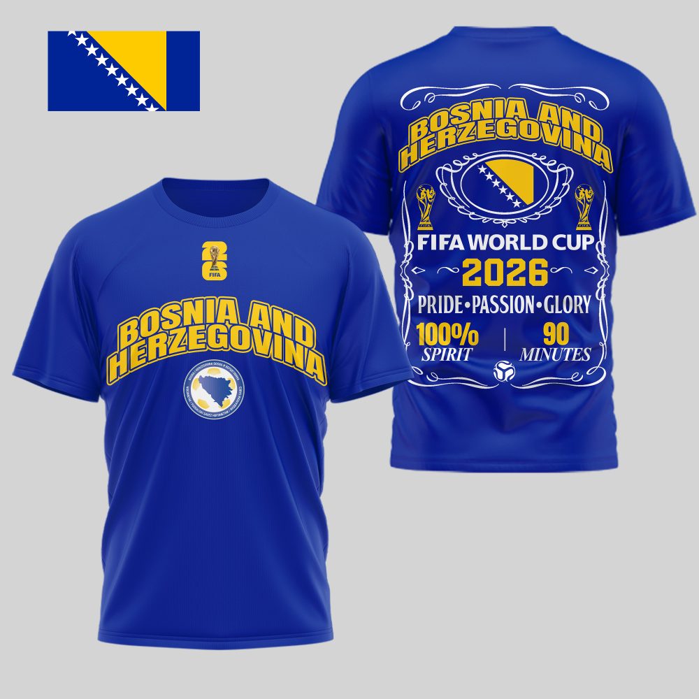 Bosnia And Herzegovina , Premium Wc26 Pride Passion Glory 3D Shirt