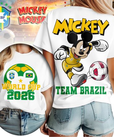 Brazil , Premium Wc26 Mickey Women Shirt