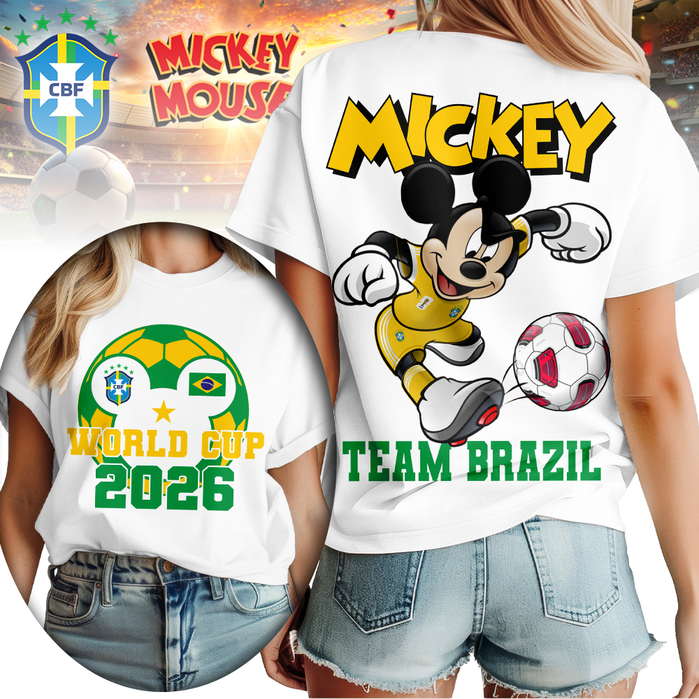 Brazil , Premium Wc26 Mickey Women Shirt