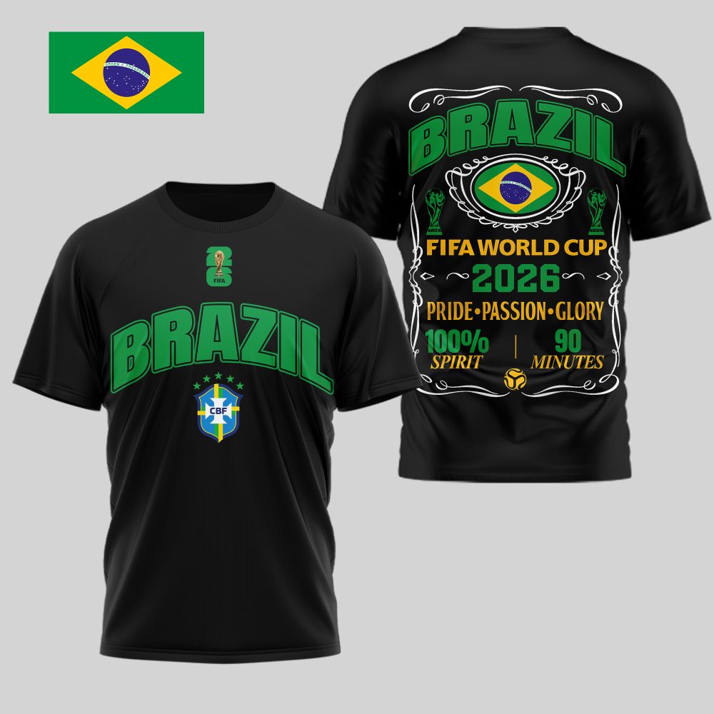 Brazil , Premium Wc26 Pride Passion Glory 3D Shirt