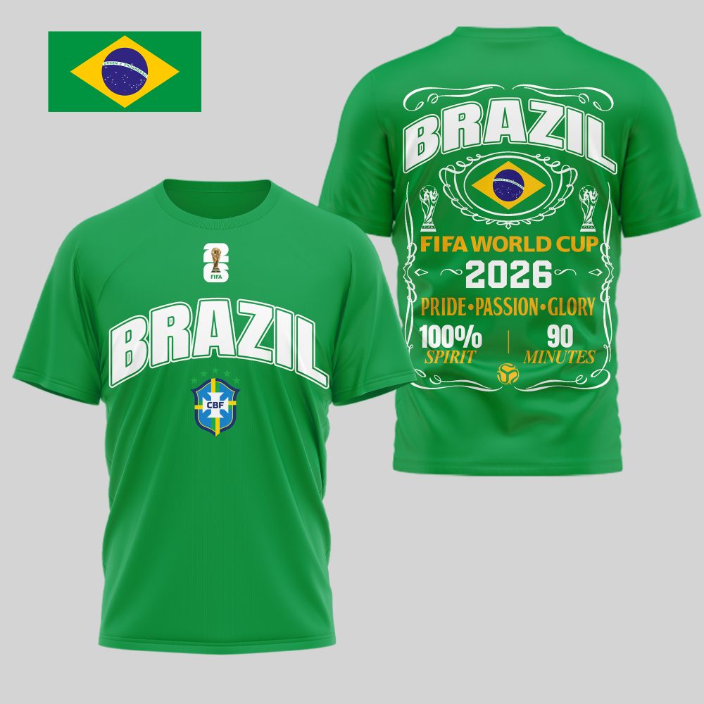 Brazil , Premium Wc26 Pride Passion Glory 3D Shirt
