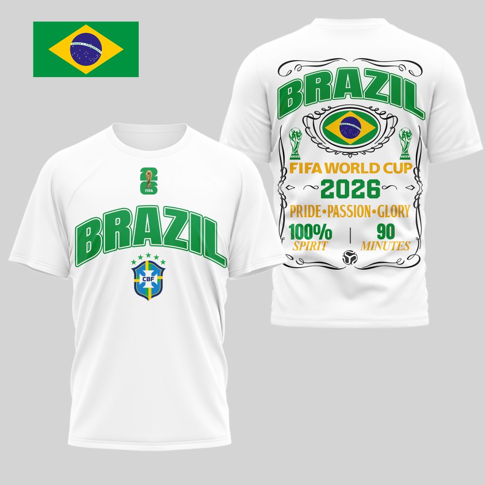 Brazil , Premium Wc26 Pride Passion Glory 3D Shirt