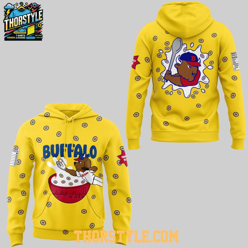 Bloomington Bisons My City Smells Like Cheerios Night 2026 Hoodie T-Shirt Yellow - Image 2