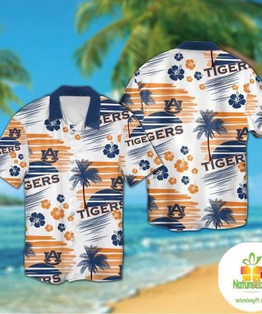 Auburn Tigers Hawaiian Shirt Button Up Short Sleeve Aloha Shirts