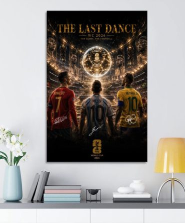 Cr7 X M10 X N10 Ronaldo Messi Neymar The Last Dance World Cup 2026 Rectangle Canvas Poster