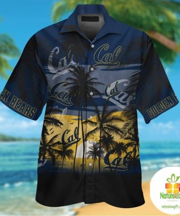 California Golden Bears Hawaiian Shirt Short Sleeve Aloha Button Up