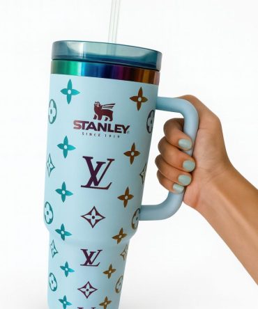 Louis Vuitton Lv Custom Design Holographic 40 Oz Insulated Car Cup, Tumbler With Handle