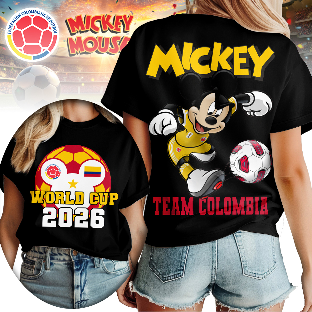 Colombia , Premium Wc26 Mickey Women Shirt - Image 2