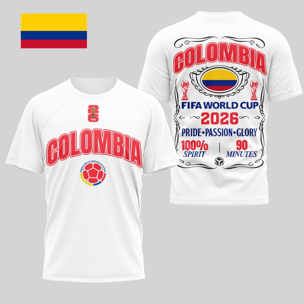 Colombia , Premium Wc26 Pride Passion Glory 3D Shirt