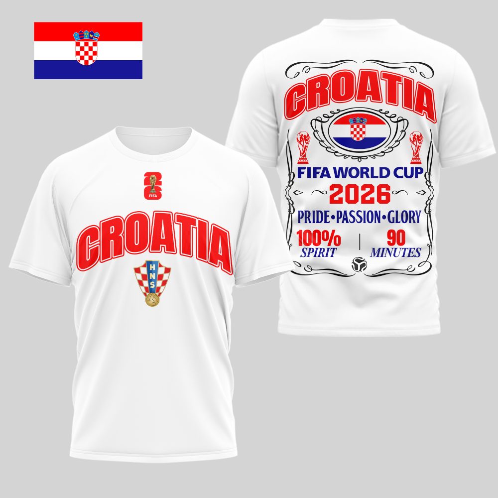 Croatia , Premium Wc26 Pride Passion Glory 3D Shirt