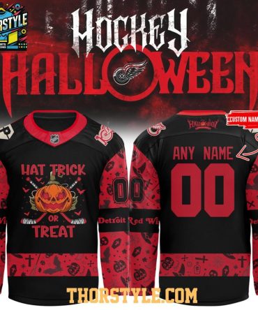 Detroit Red Wings Halloween Night 2026 Personalized Hockey Jersey