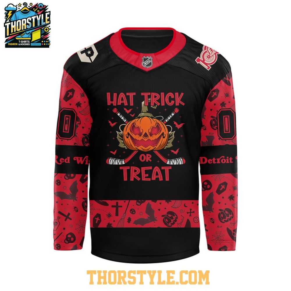 Detroit Red Wings Halloween Night 2026 Personalized Hockey Jersey - Image 2