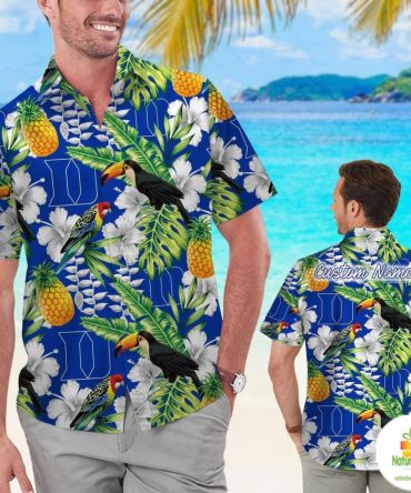 Duke Blue Devils Personalized Tropical Floral Hawaiian Shirts