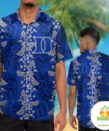 Duke Blue Devils Hawaiian Shirt Tropical Button Up Shirts