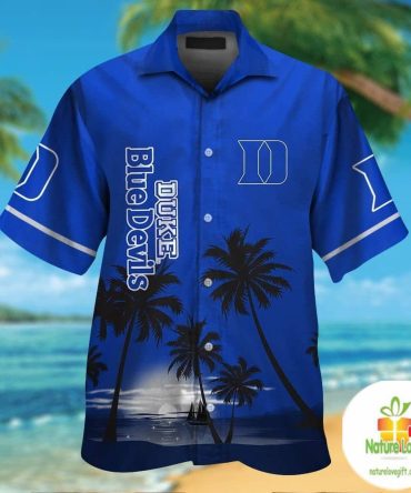 Duke Blue Devils Hawaiian Shirt Short Sleeve Aloha Button Up Ver017