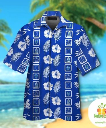 Duke Blue Devils Hawaiian Shirt Short Sleeve Aloha Button Up Ver06