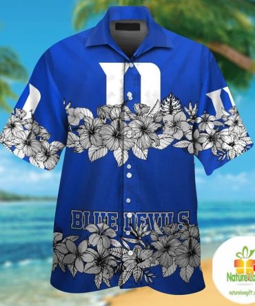 Duke Blue Devils Hawaiian Shirt Short Sleeve Aloha Button Up Ver07